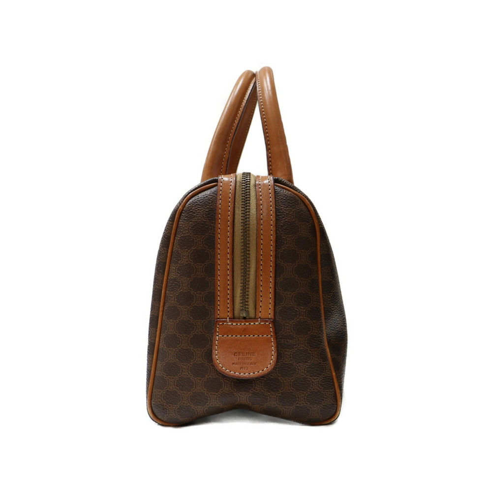 Celine Boston Bag Brown Macadam Leather - Picture 2 of 7